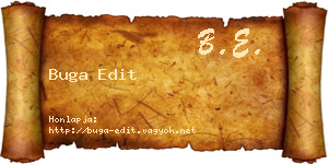 Buga Edit névjegykártya